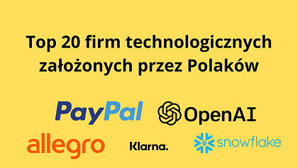 Top 20 firm technologicznych założonych przez Polaków